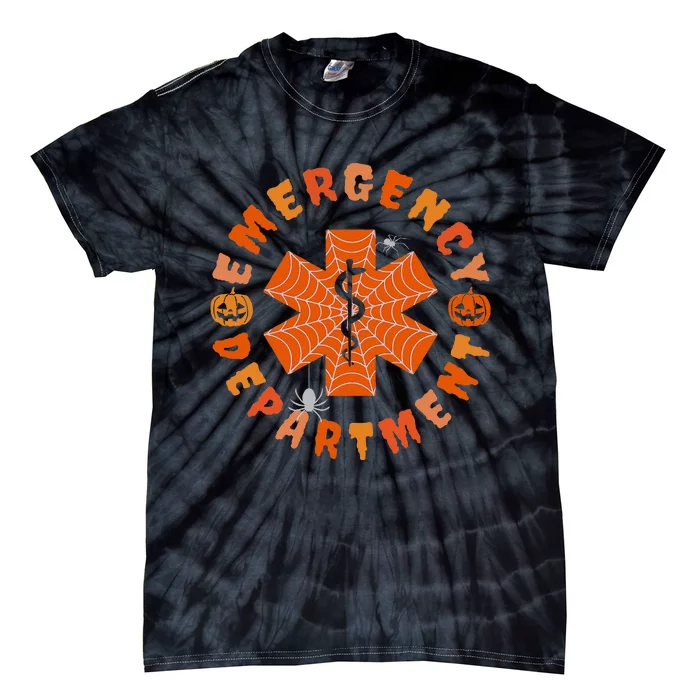 Emergency Department Halloween Emergency Room Nursing Nurse Tie-Dye T-Shirt