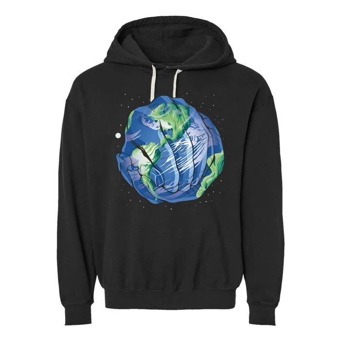 Earth Day Hands Garment-Dyed Fleece Hoodie