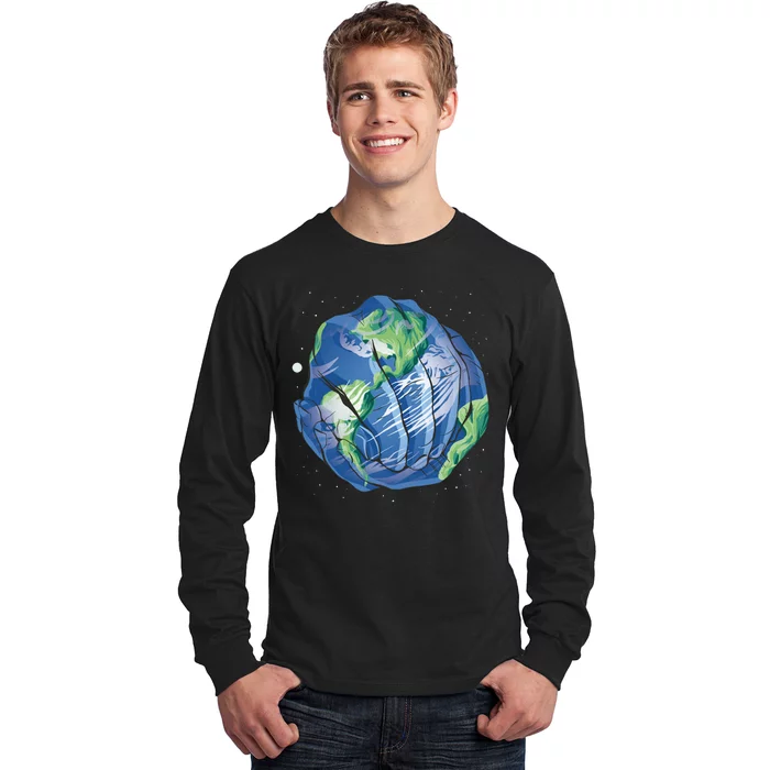 Earth Day Hands Long Sleeve Shirt