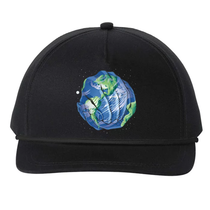 Earth Day Hands Snapback Five-Panel Rope Hat