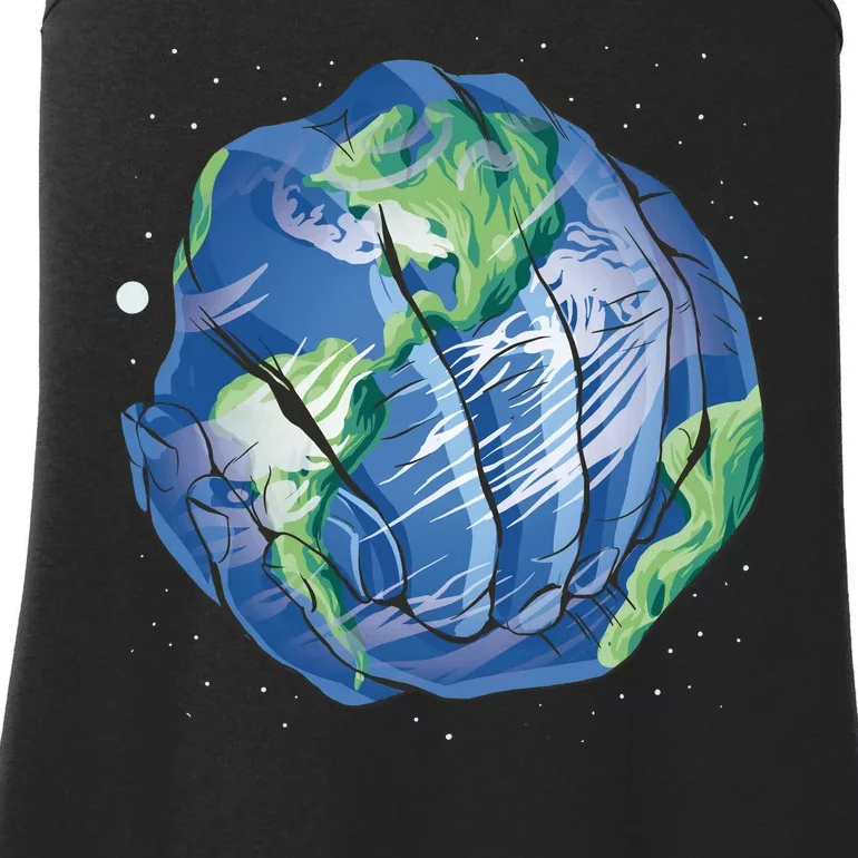 Earth Day Hands Ladies Essential Tank