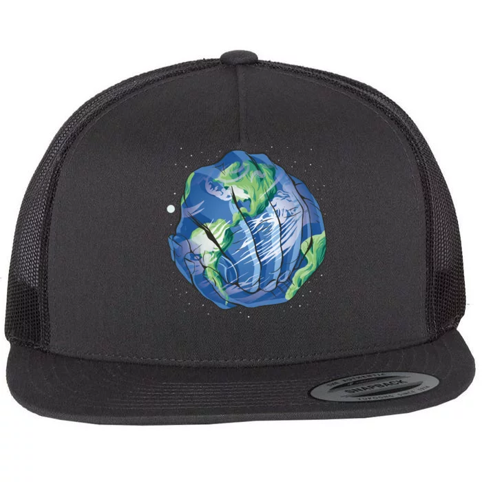 Earth Day Hands Flat Bill Trucker Hat