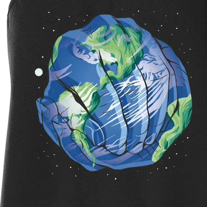 Earth Day Hands Women's Racerback Tank