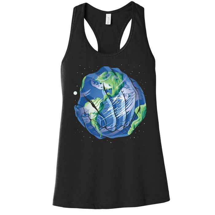 Earth Day Hands Women's Racerback Tank