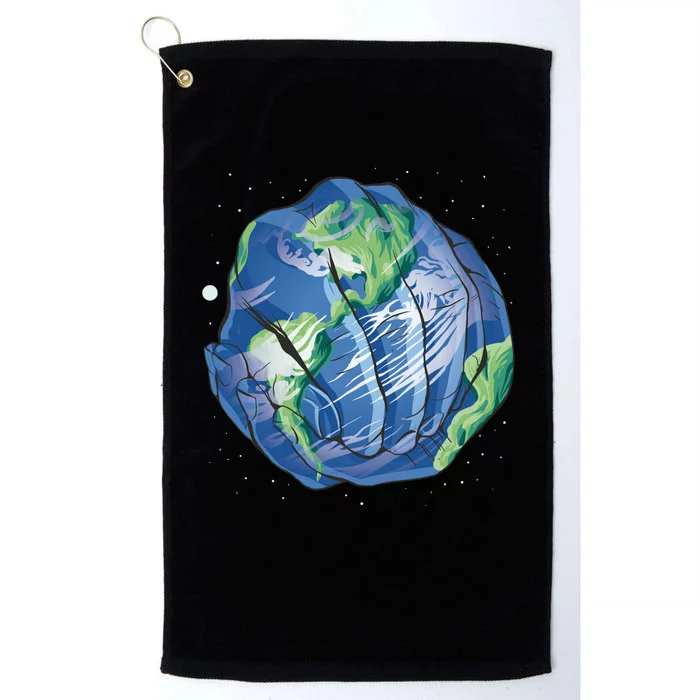 Earth Day Hands Platinum Collection Golf Towel