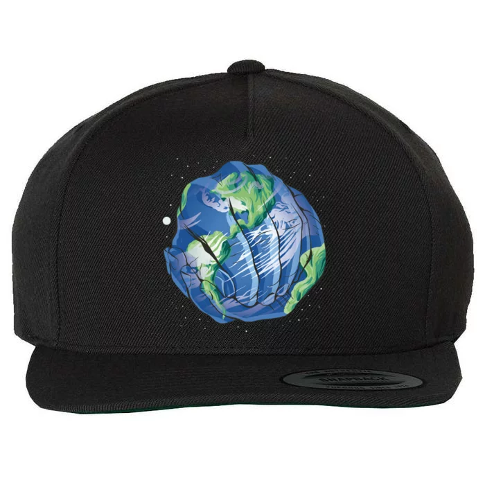 Earth Day Hands Wool Snapback Cap