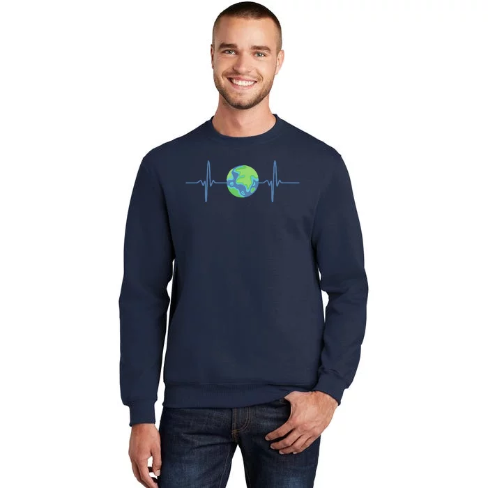 Earth Day Heartbeat Tall Sweatshirt