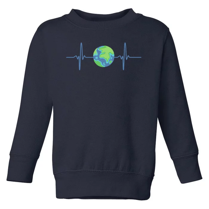 Earth Day Heartbeat Toddler Sweatshirt