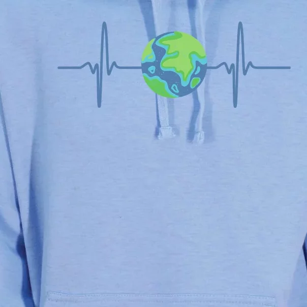 Earth Day Heartbeat Unisex Surf Hoodie