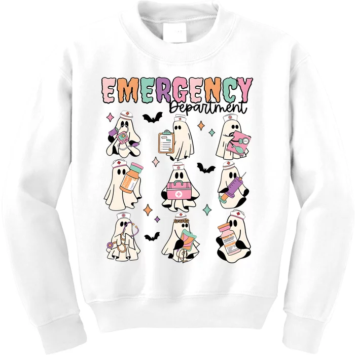 Emergency Department Halloween Nurse Health Care Kids Sweatshirt