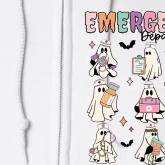 Emergency Department Halloween Nurse Health Care Full Zip Hoodie