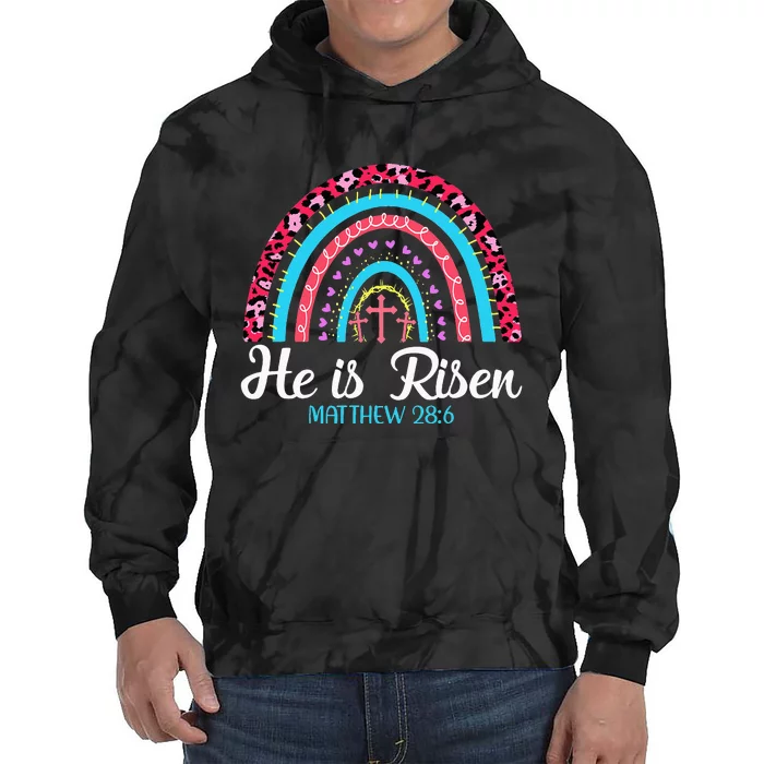 Easter Day He is Risen Easter Love Religious Tie Dye Hoodie