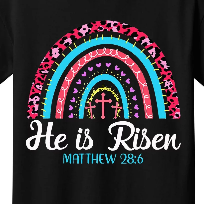 Easter Day He is Risen Easter Love Religious Kids T-Shirt