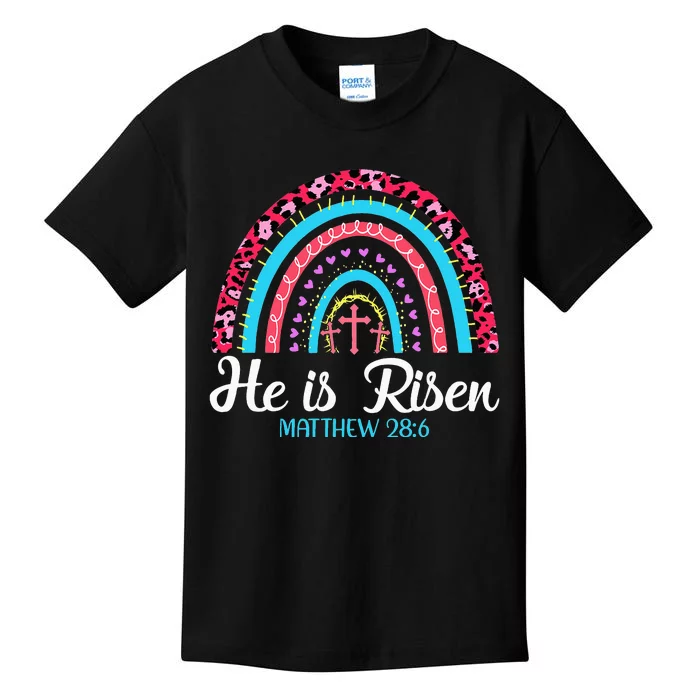 Easter Day He is Risen Easter Love Religious Kids T-Shirt