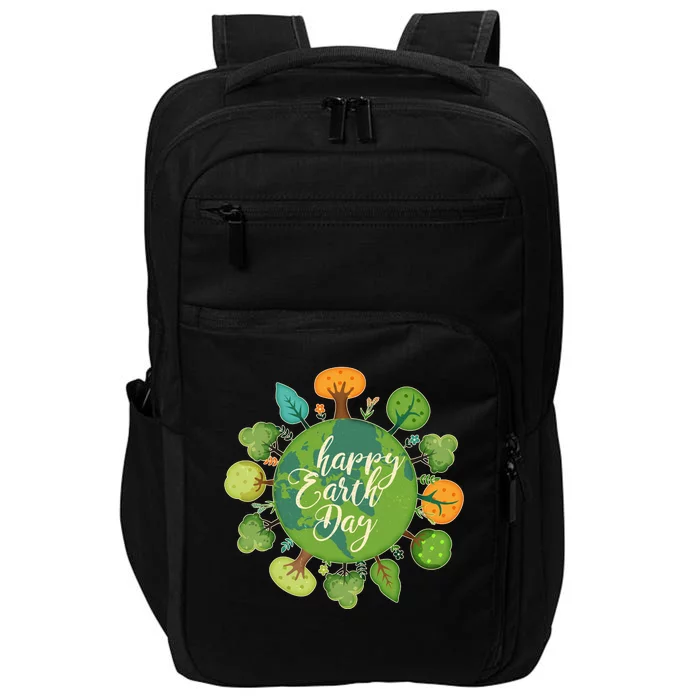 Earth Day Happy Earth Day Trees Impact Tech Backpack