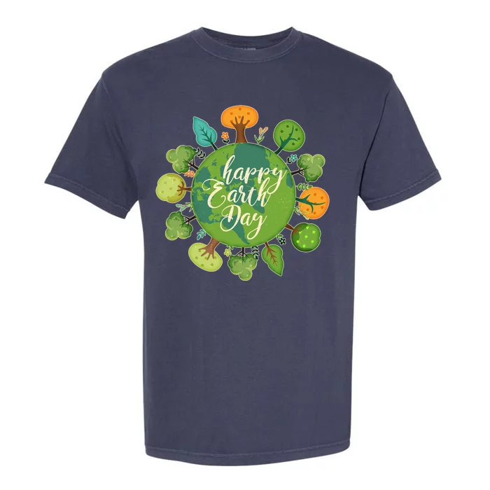 Earth Day Happy Earth Day Trees Garment-Dyed Heavyweight T-Shirt