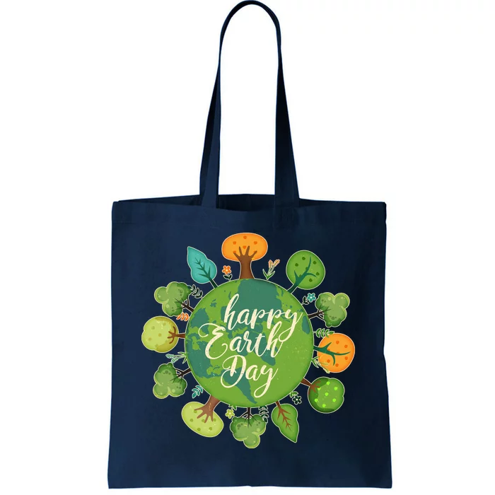 Earth Day Happy Earth Day Trees Tote Bag