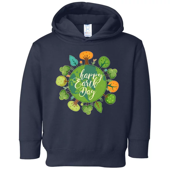 Earth Day Happy Earth Day Trees Toddler Hoodie