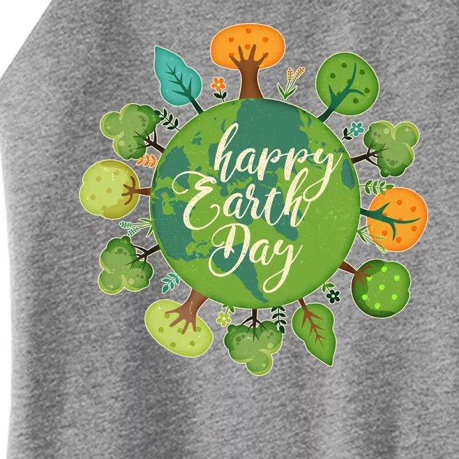 Earth Day Happy Earth Day Trees Women’s Perfect Tri Rocker Tank