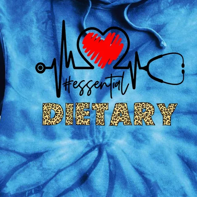 Essential Dietary Heartbeat Dietary Nurse Gift Tie Dye Hoodie