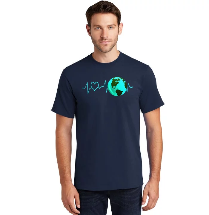 Earth Day Heartbeat Recycling Climate Change Activism Gift Tall T-Shirt