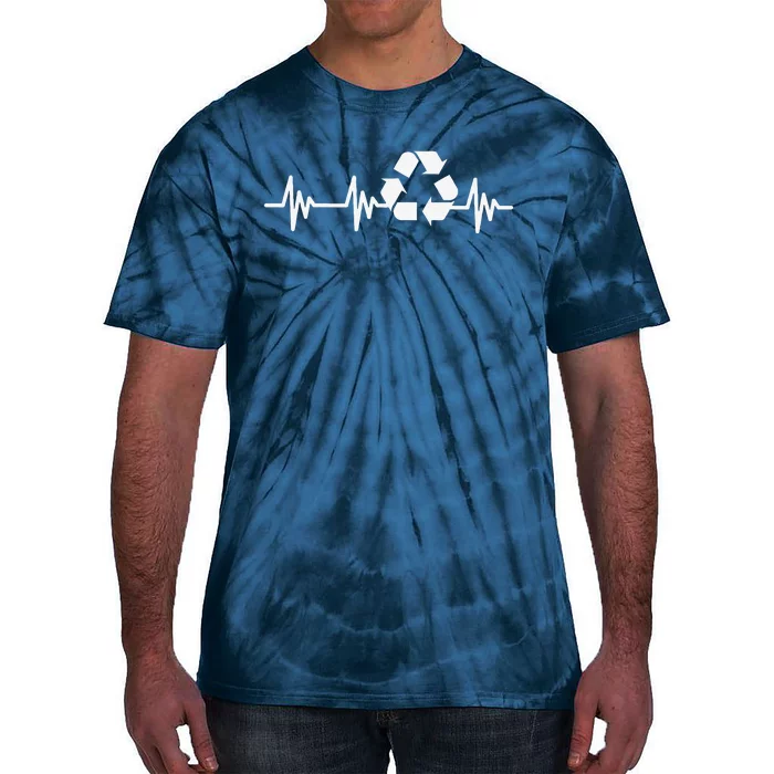 Earth Day Heartbeat Recycling Recycle For Women Tie-Dye T-Shirt