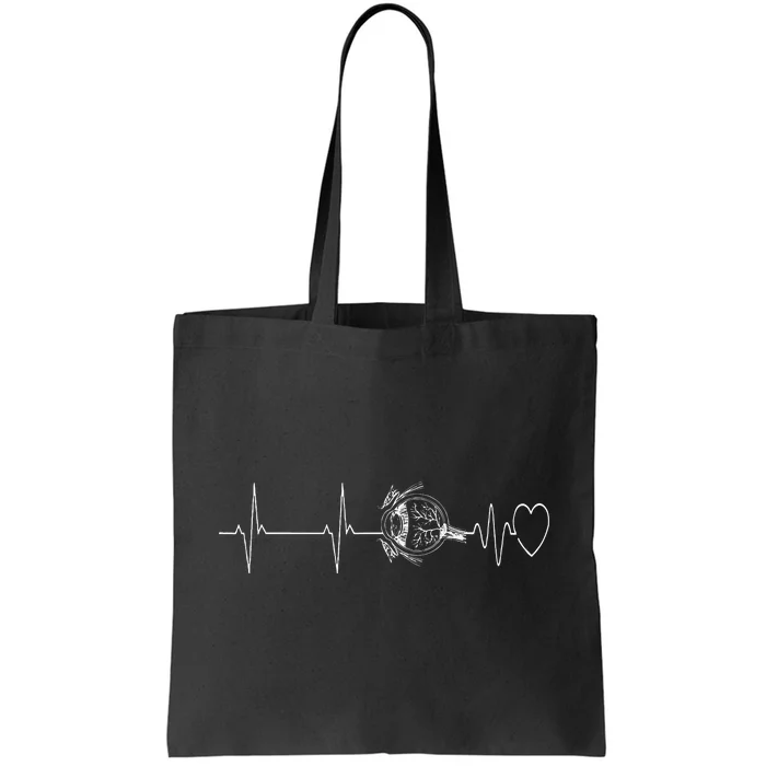 Eye Doctor Heartbeat Optometrist Ophthalmic Tech Optician Tote Bag