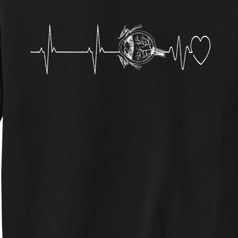 Eye Doctor Heartbeat Optometrist Ophthalmic Tech Optician Tall Sweatshirt