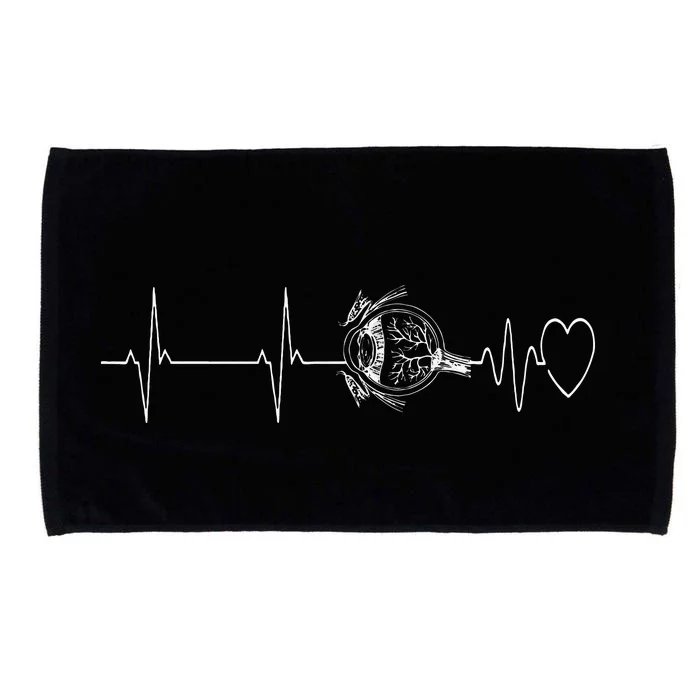 Eye Doctor Heartbeat Optometrist Ophthalmic Tech Optician Microfiber Hand Towel