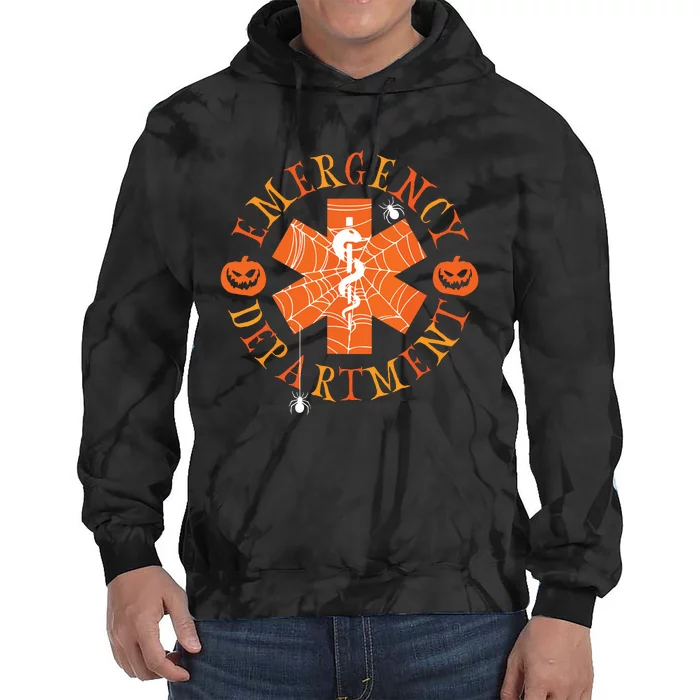 Emergency Department Halloween Emergency Room Nursing Nurse Tie Dye Hoodie