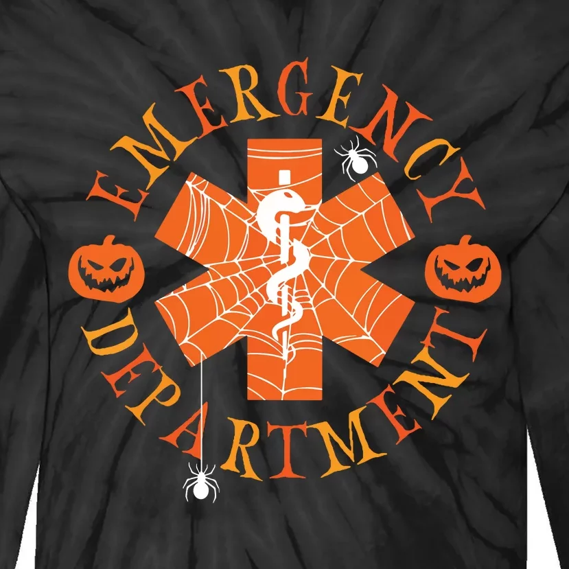 Emergency Department Halloween Emergency Room Nursing Nurse Tie-Dye Long Sleeve Shirt