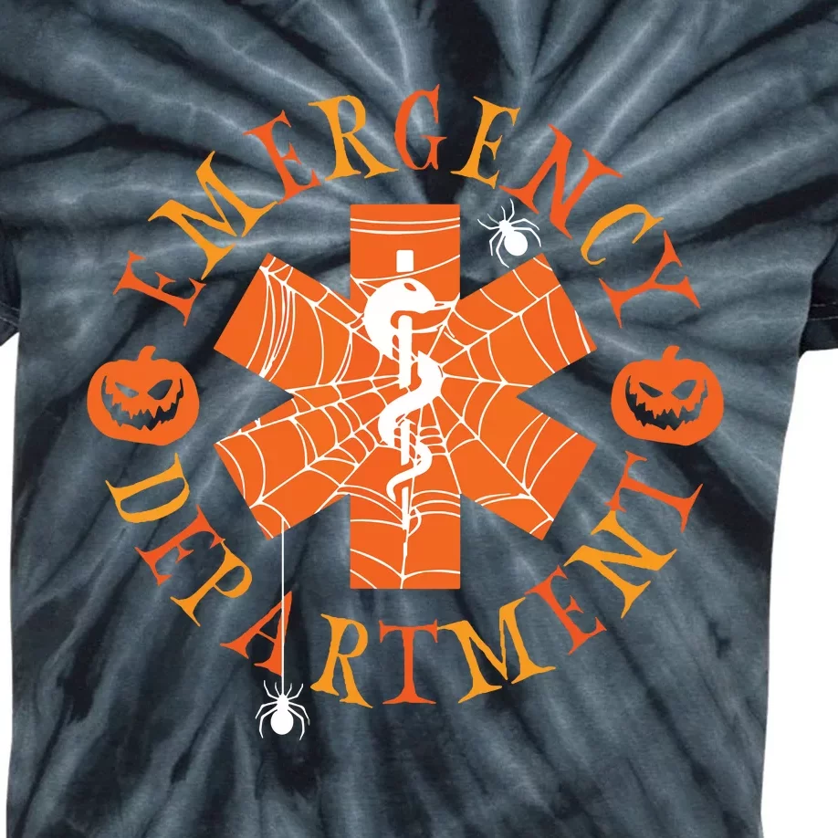 Emergency Department Halloween Emergency Room Nursing Nurse Kids Tie-Dye T-Shirt