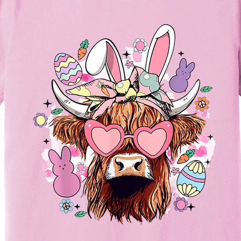 Easter Day Highland Cow Premium T-Shirt