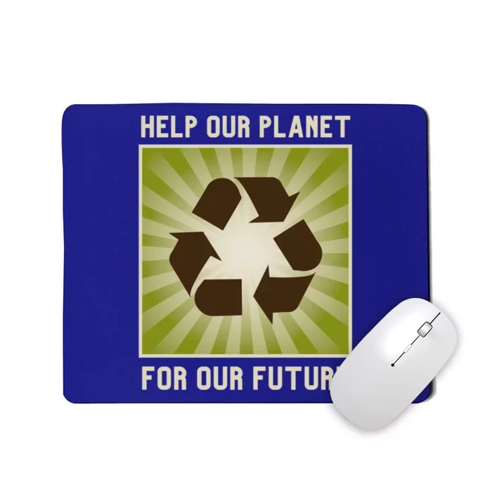 Earth Day Help Our Planet Future Reduce Reuse Recycle Logo Cute Gift Mousepad