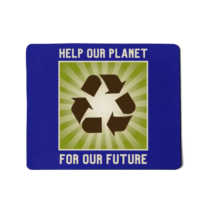 Earth Day Help Our Planet Future Reduce Reuse Recycle Logo Cute Gift Mousepad