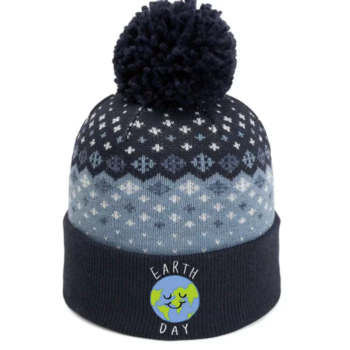 Earth Day Happy Planet The Baniff Cuffed Pom Beanie