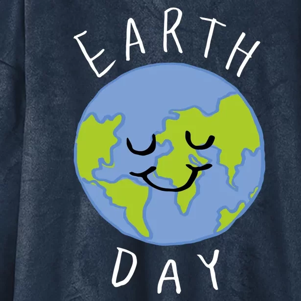 Earth Day Happy Planet Hooded Wearable Blanket