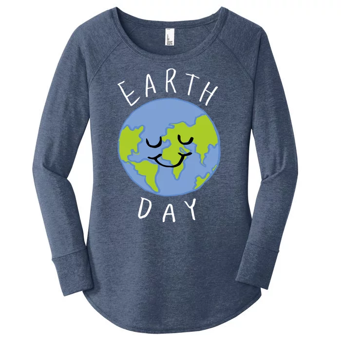 Earth Day Happy Planet Women's Perfect Tri Tunic Long Sleeve Shirt