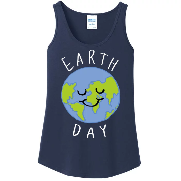 Earth Day Happy Planet Ladies Essential Tank