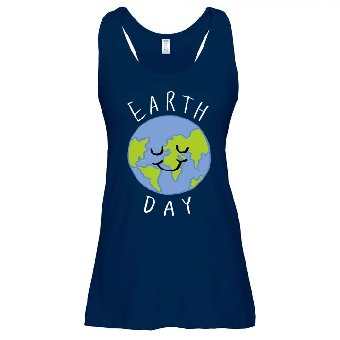 Earth Day Happy Planet Ladies Essential Flowy Tank