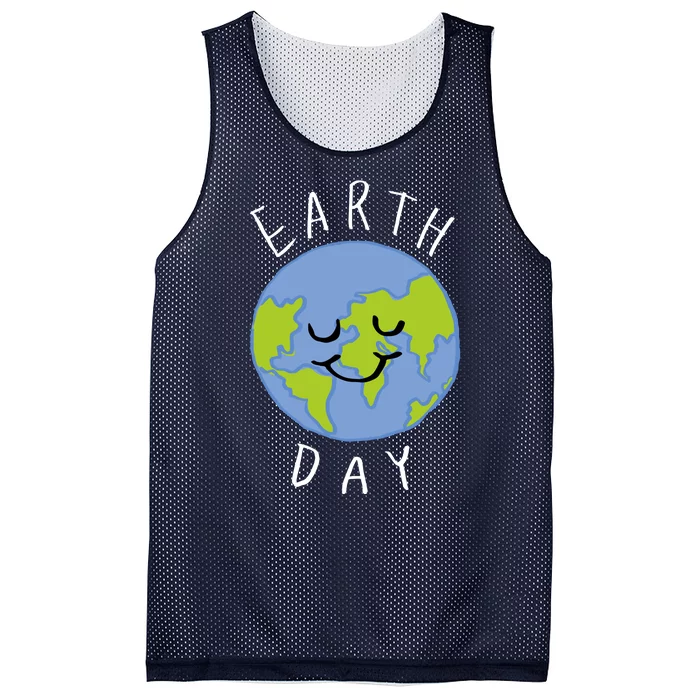 Earth Day Happy Planet Mesh Reversible Basketball Jersey Tank