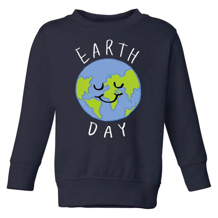 Earth Day Happy Planet Toddler Sweatshirt