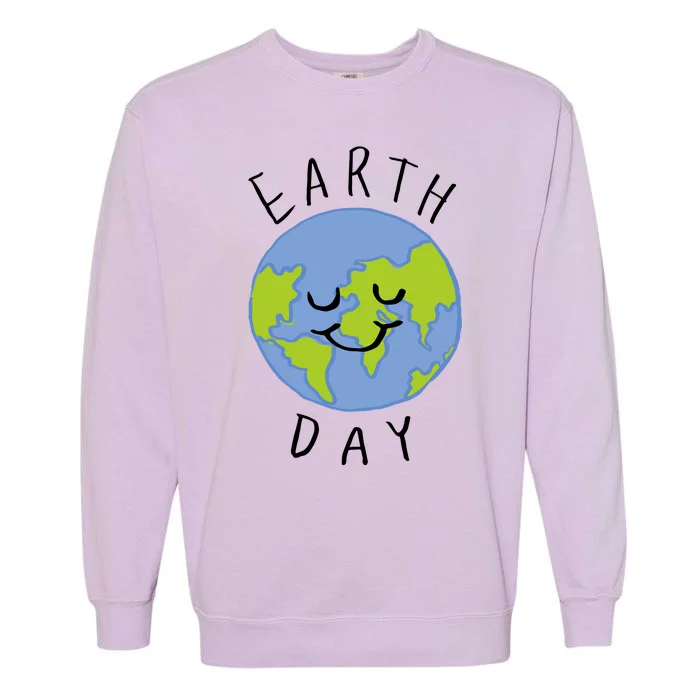 Earth Day Happy Planet Garment-Dyed Sweatshirt