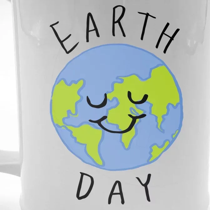 Earth Day Happy Planet Front & Back Beer Stein