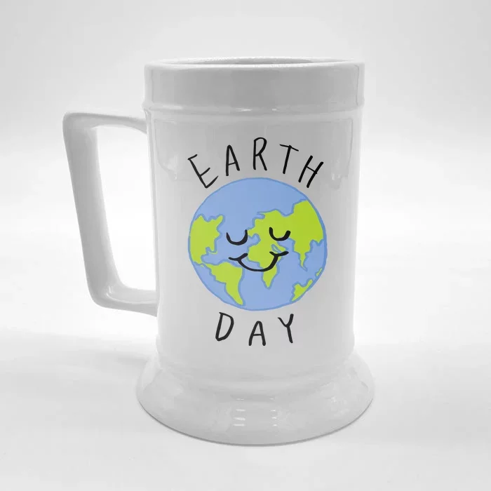 Earth Day Happy Planet Front & Back Beer Stein