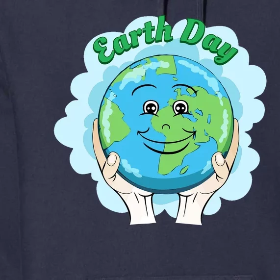 Earth Day Happy Globe Premium Hoodie