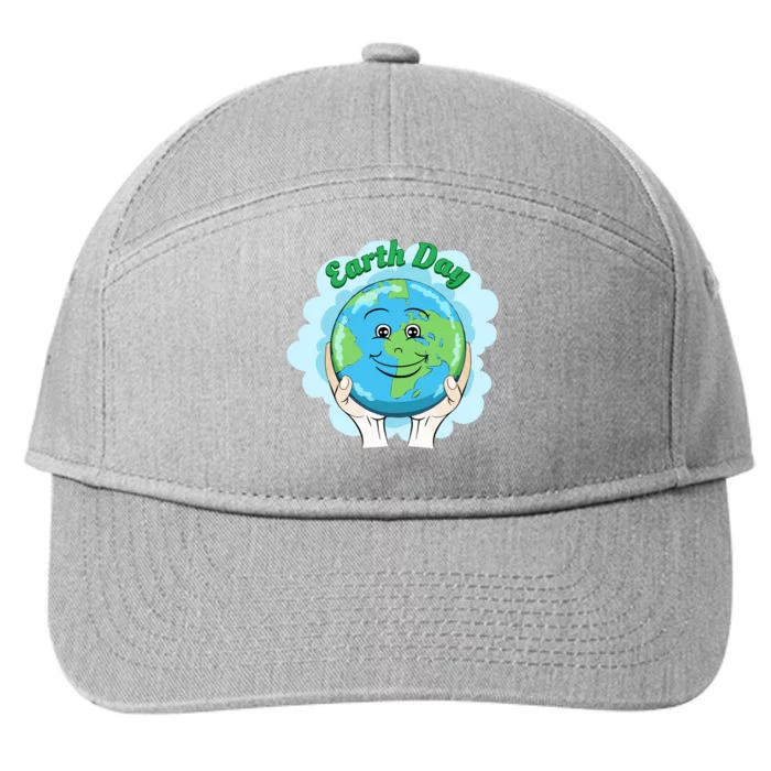 Earth Day Happy Globe 7-Panel Snapback Hat