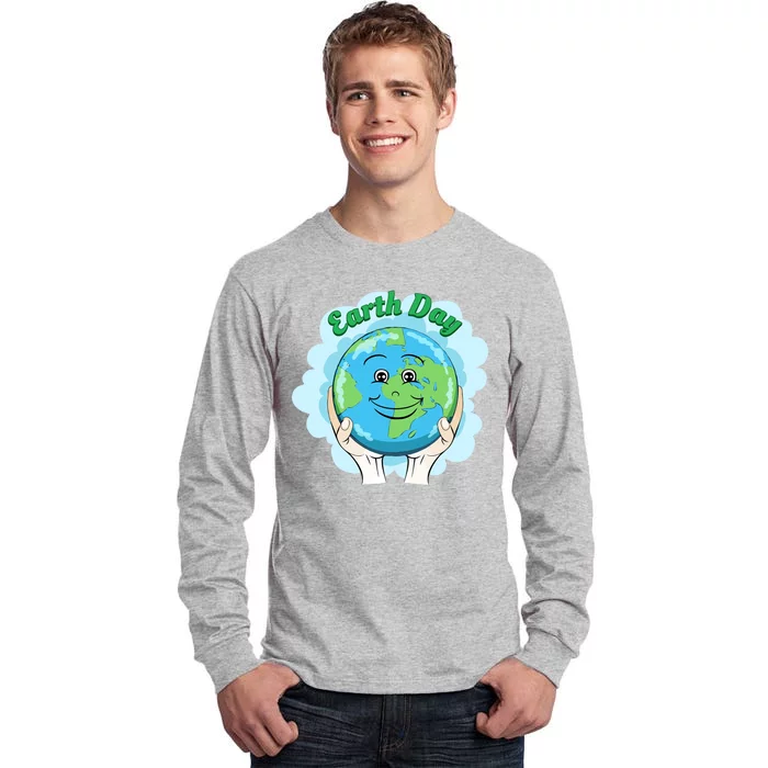 Earth Day Happy Globe Tall Long Sleeve T-Shirt