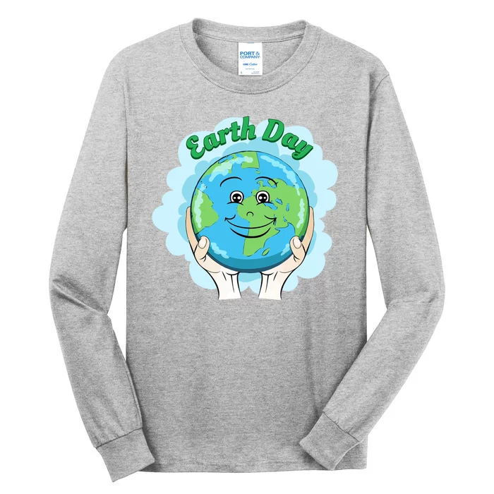 Earth Day Happy Globe Tall Long Sleeve T-Shirt