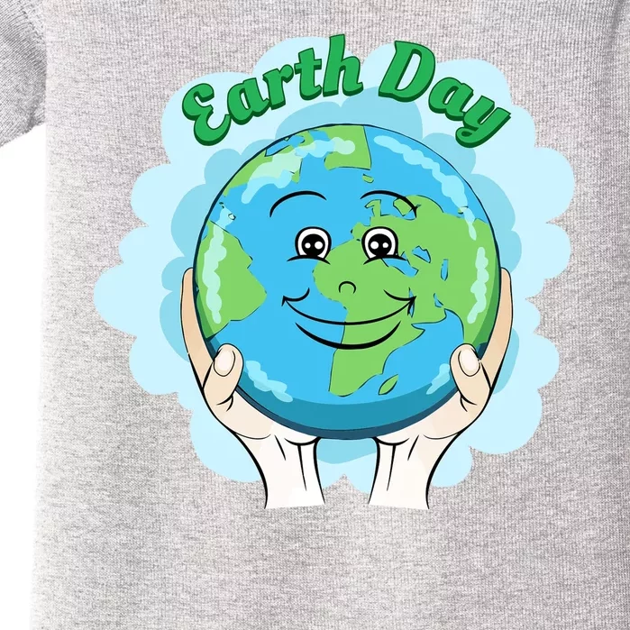 Earth Day Happy Globe Baby Bodysuit